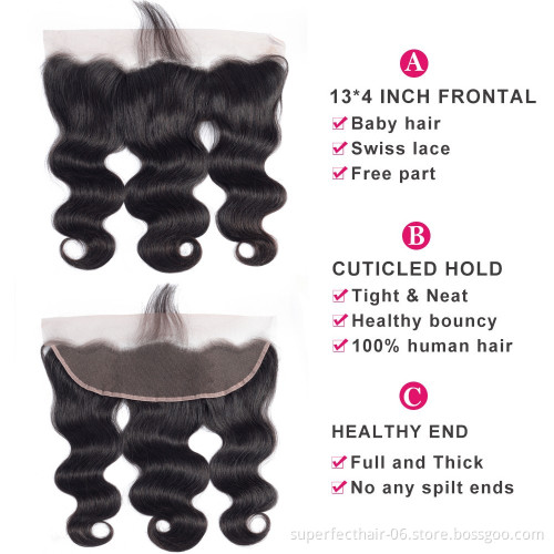 Top Quality High Digital Thin13*4 Lace Frontal Closure, Transparent Swiss Lace Frontal Vendor,Film Transparent Lace Frontal